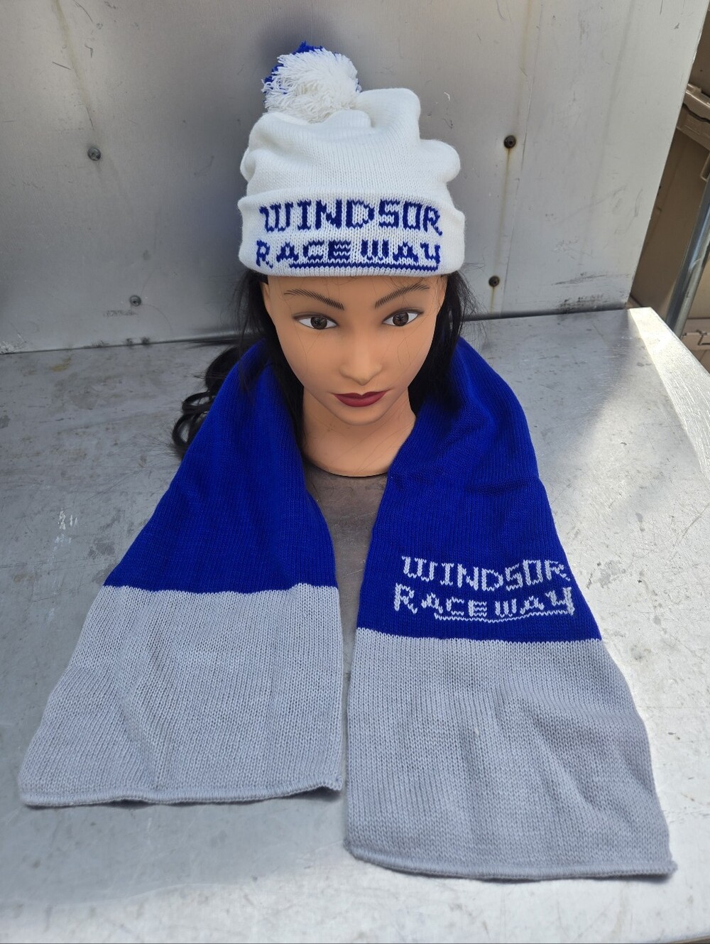 Vintage Windsor Raceway Beanie and Scarf Set